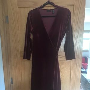 Burgundy Wrap dress
